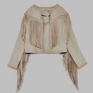 Zara Fringe Suede Jacket